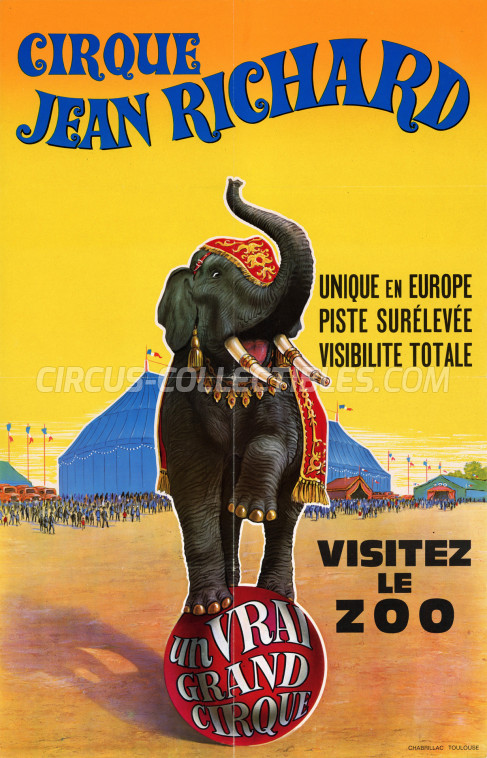 Jean Richard Circus Poster - France, 1968