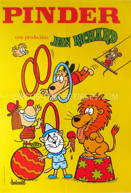 Pinder - Jean Richard Circus Poster - France, 1982