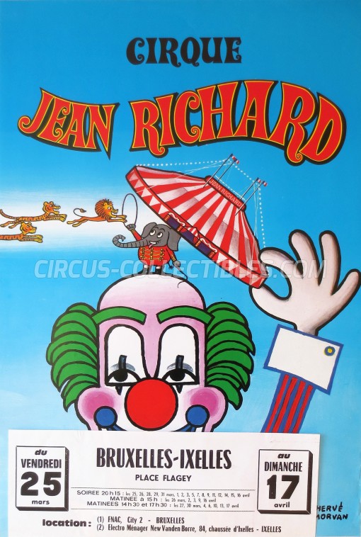 Jean Richard Circus Poster - France, 1980