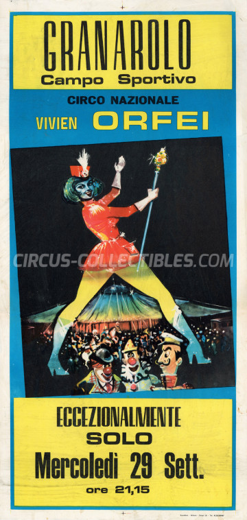 Vivien Orfei Circus Poster - Italy, 1965