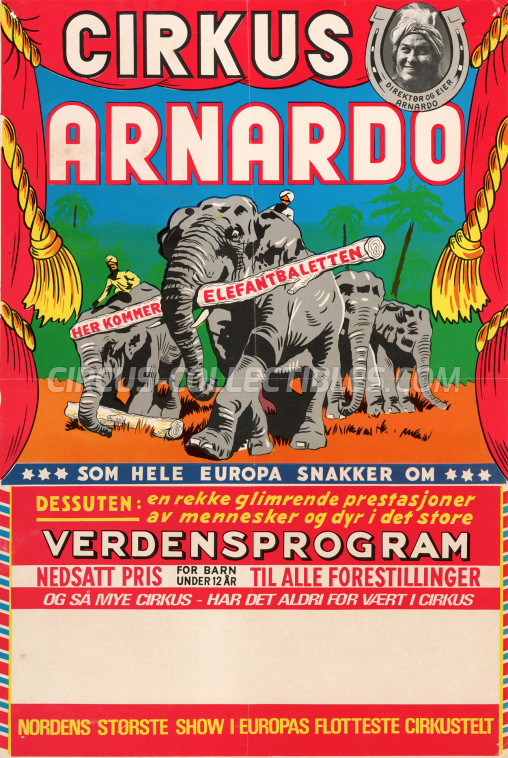 Arnardo Circus Poster - Norway, 1970