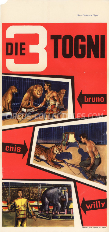 Ferdinando Togni Circus Poster - Italy, 1957