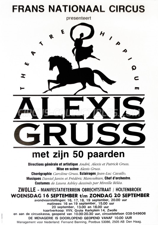 Alexis Gruss Circus Poster - France, 1992