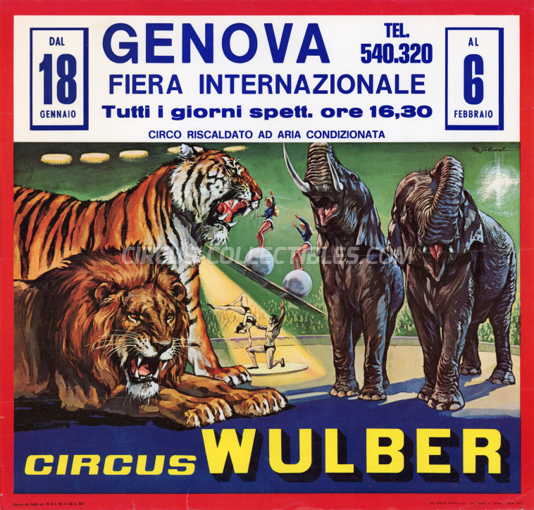 Wulber Circus Poster - Italy, 1973