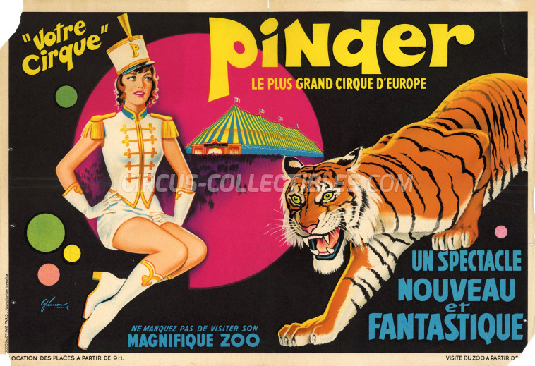 Pinder Circus Poster - France, 1970