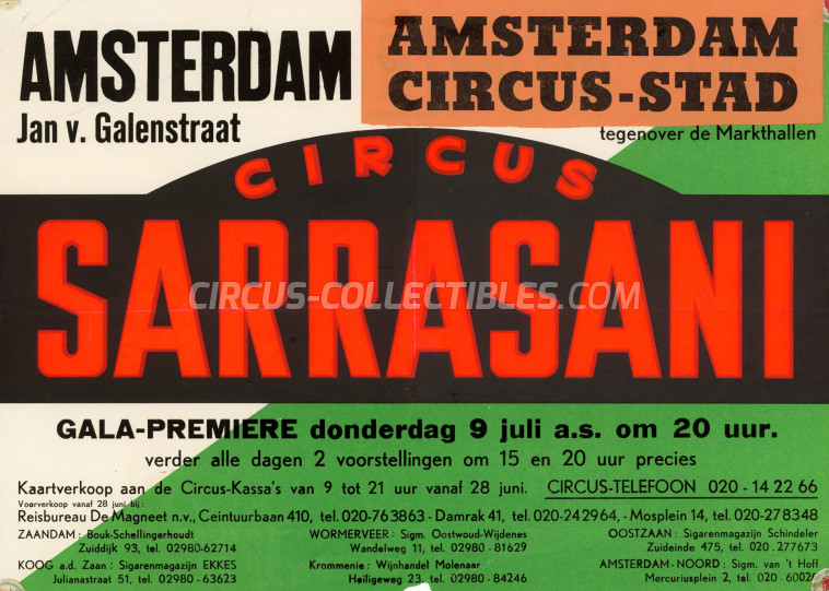 Sarrasani Circus Poster - Germany, 1970
