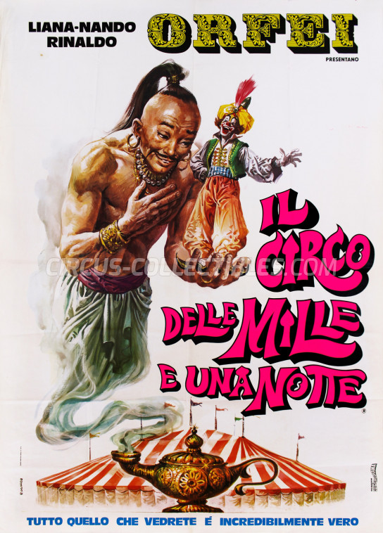 Nando-Liana-Rinaldo Orfei Circus Poster - Italy, 1973