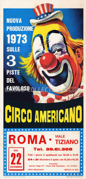 American Circus (Togni) Circus Poster - Italy, 1972