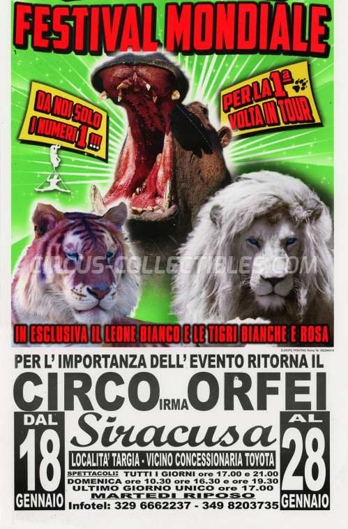 Irma Orfei Circus Poster - Italy, 2013