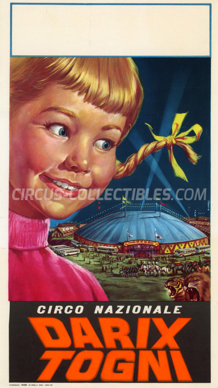 Darix Togni Circus Poster - Italy, 1967