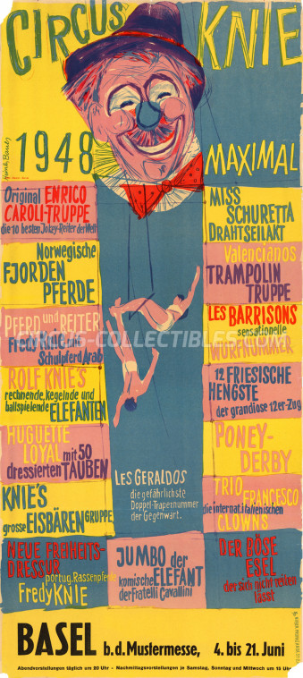 Knie Circus Poster - Switzerland, 1948