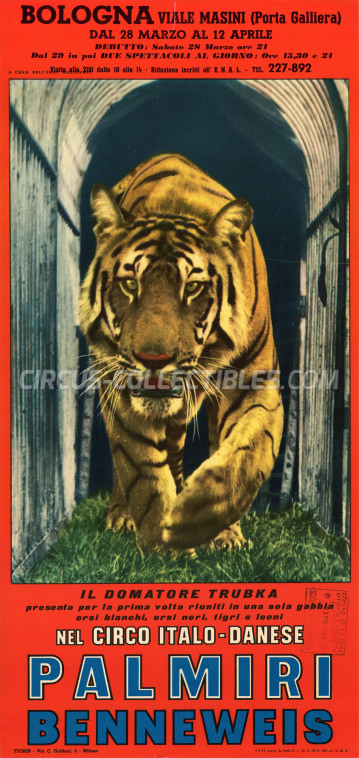 Palmiri Benneweis Circus Poster - Italy, 1959