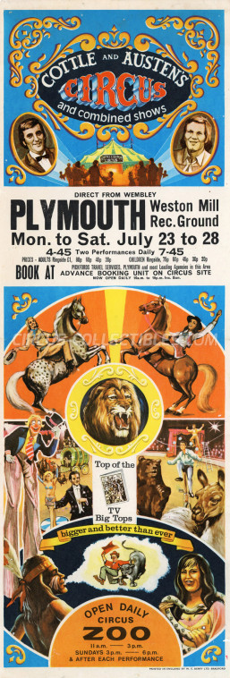 Cottle & Austen Circus Circus Poster - England, 1973