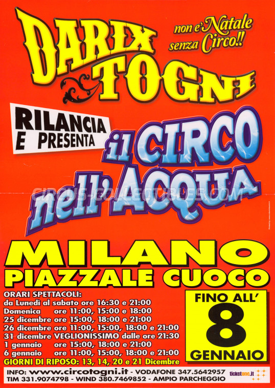Darix Togni Circus Poster - Italy, 2011