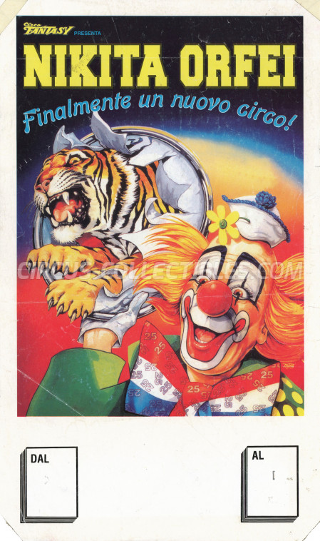 Nikita Orfei Circus Poster - Italy, 2001