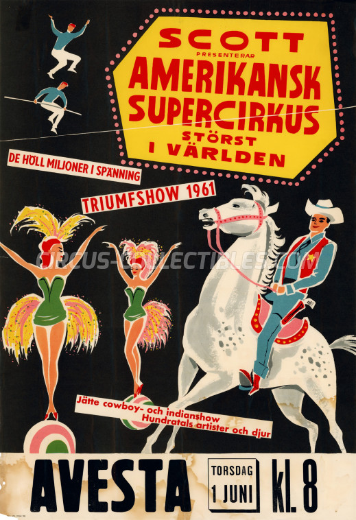 Scott Circus Poster - Sweden, 1961