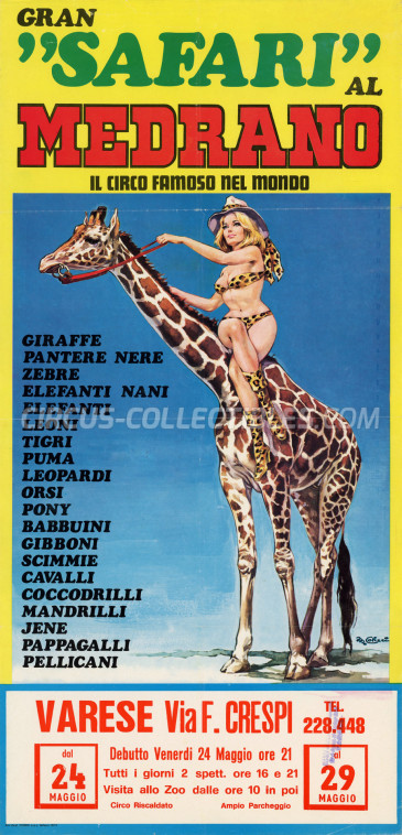 Medrano (Casartelli) Circus Poster - Italy, 1974