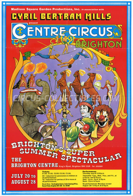 Centre Circus Circus Poster - England, 1978