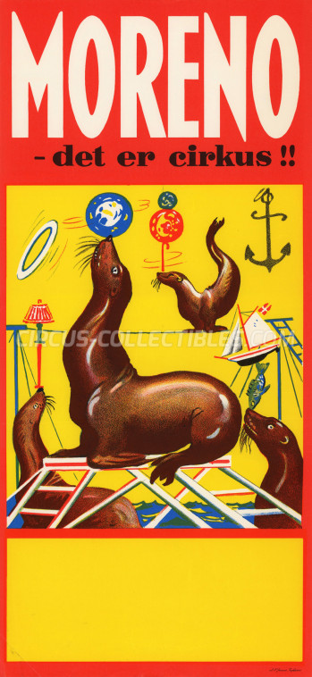 Moreno Circus Poster - Denmark, 1966
