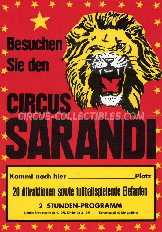 Sarandi Circus Poster - Germany, 1978