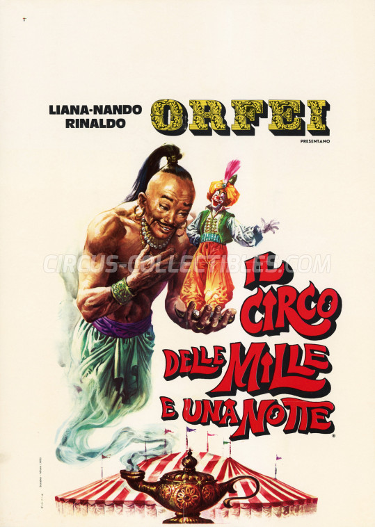 Nando-Liana-Rinaldo Orfei Circus Poster - Italy, 1976