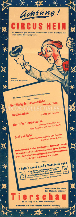 Hein Circus Poster - Germany, 1963