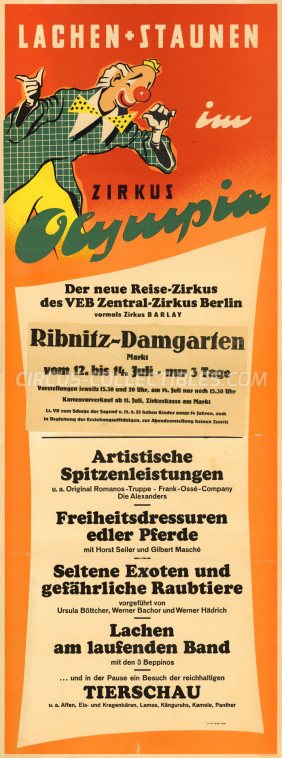 Olympia (East GR) Circus Poster - Germany, 1961