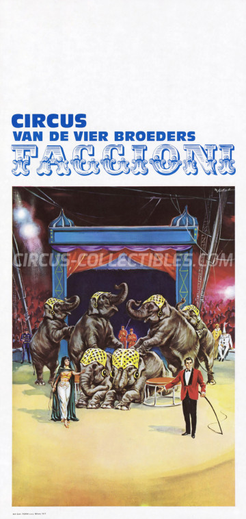 Faggioni Circus Poster - Italy, 1972