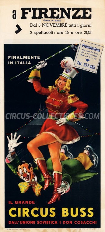 Buss Circus Poster - Italy, 1966
