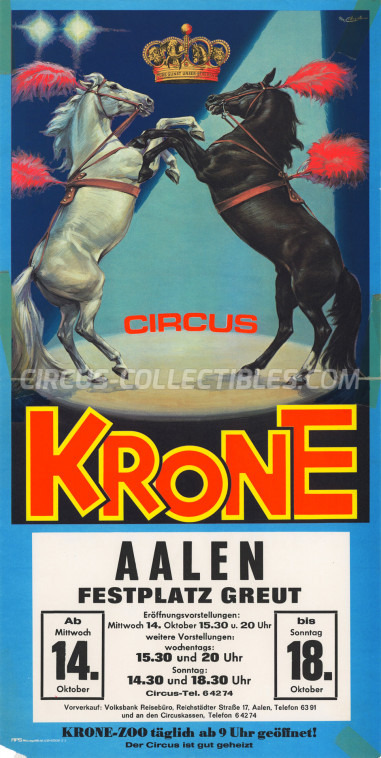 Krone Circus Poster - Germany, 1981