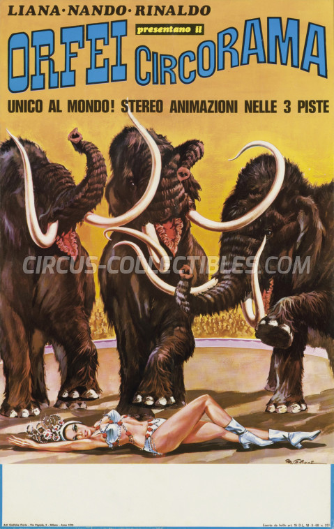 Nando-Liana-Rinaldo Orfei Circus Poster - Italy, 1970