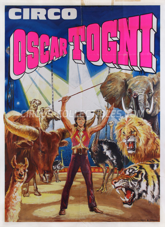 Oscar Togni Circus Poster - Italy, 