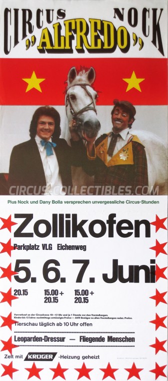 Alfredo Nock Circus Poster - Switzerland, 1980