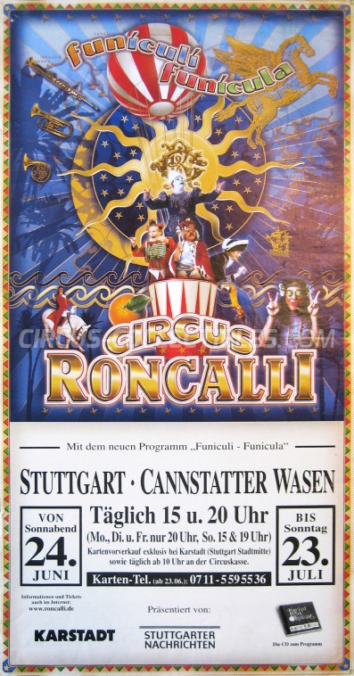 Roncalli Circus Poster - Germany, 2000