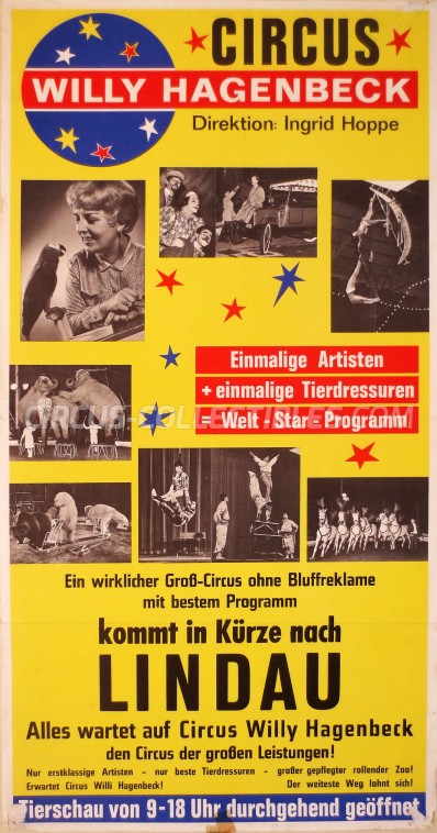 Willy Hagenbeck Circus Poster - Germany, 1970