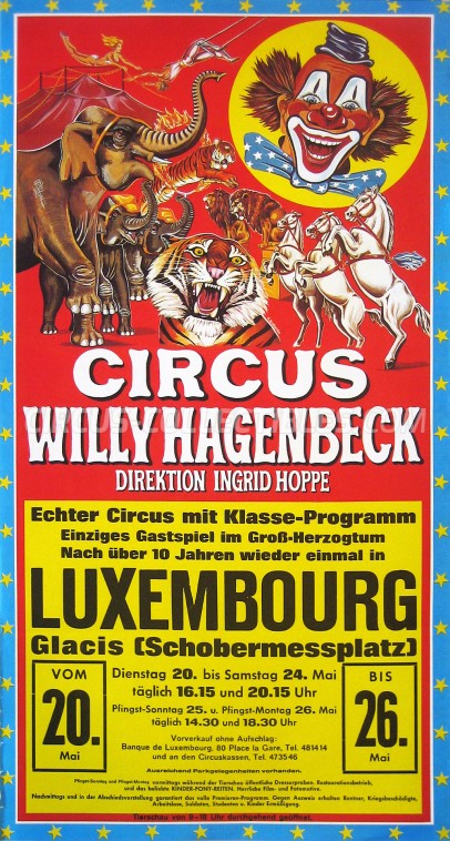 Willy Hagenbeck Circus Poster - Germany, 1979
