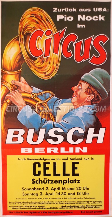 Busch Berlin Circus Poster - Germany, 1977