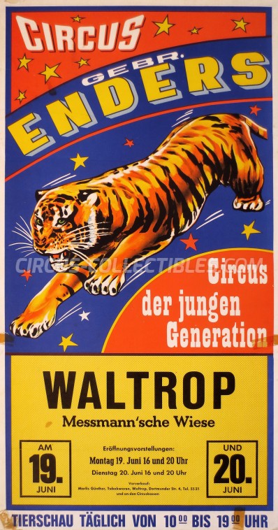 Gebr. Enders Circus Poster - Germany, 1972