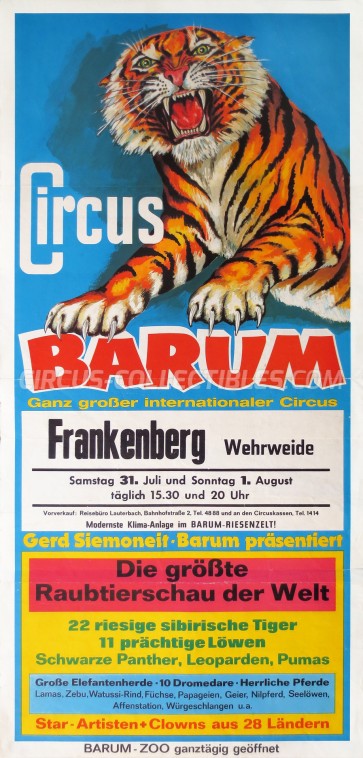 Barum Circus Poster - Germany, 1979