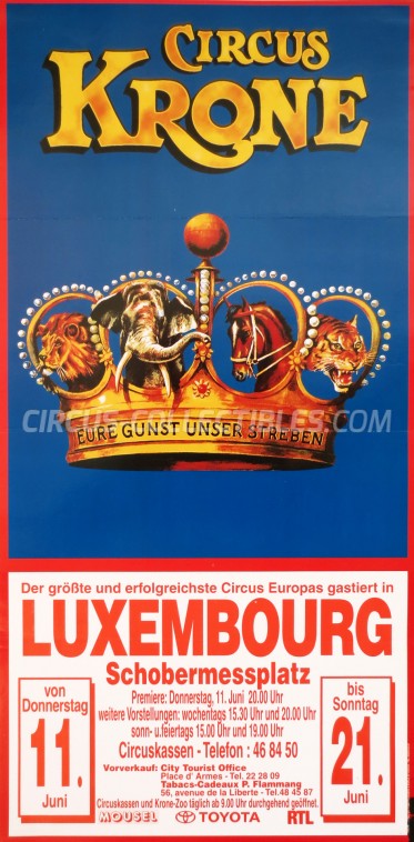 Krone Circus Poster - Germany, 1998