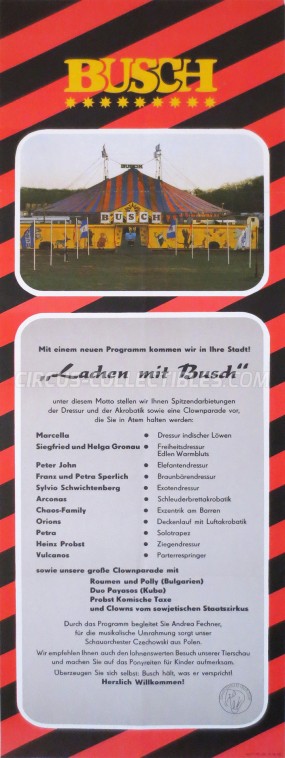 Busch Circus Poster - Germany, 0