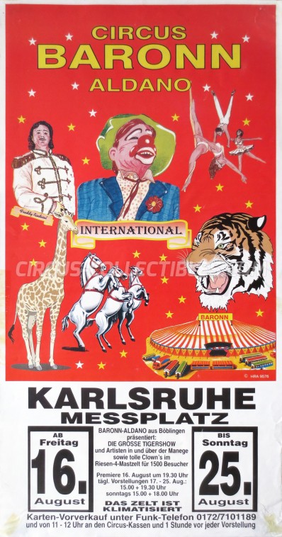 Baronn Aldano Circus Poster - Germany, 1996