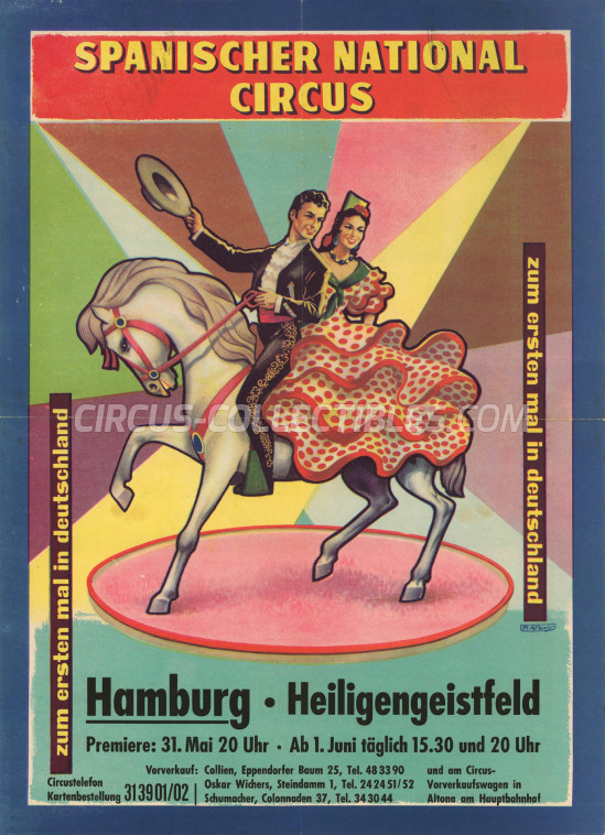 Spanischer National Circus Circus Poster - Germany, 1962