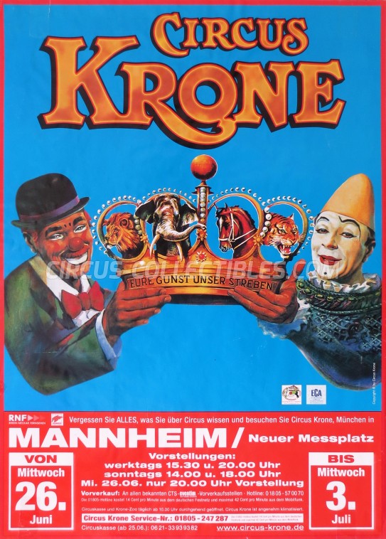 Krone Circus Poster - Germany, 2013