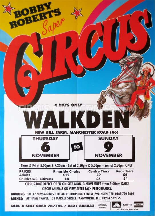 Bobby Roberts Super Circus Circus Poster - England, 1996
