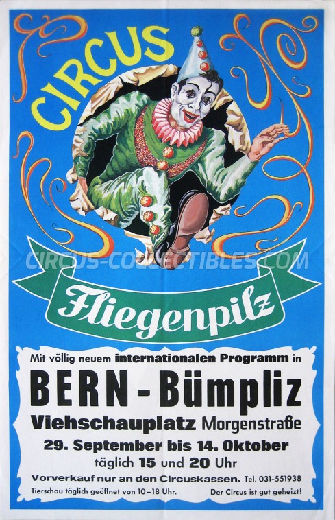 Fliegenpilz Circus Poster - Germany, 1987