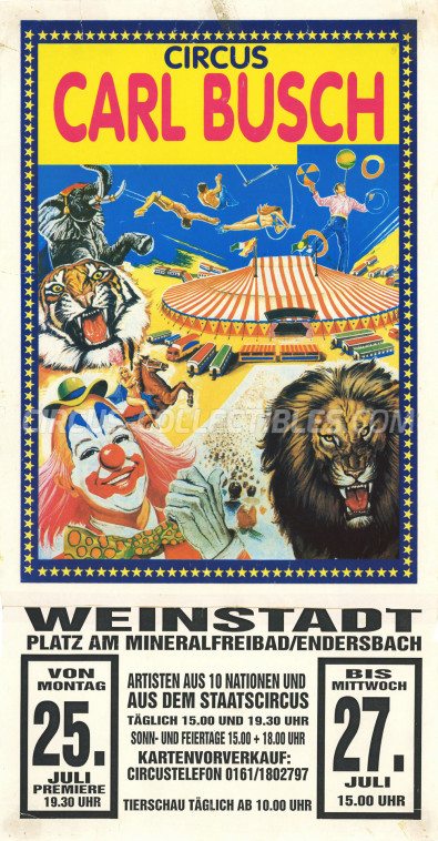 Carl Busch Circus Poster - Germany, 1994