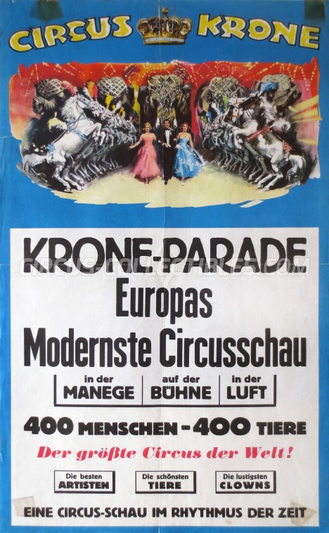 Krone Circus Poster - Germany, 1961