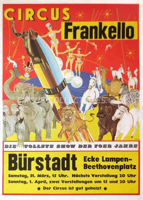Frankello Circus Poster - Germany, 1973