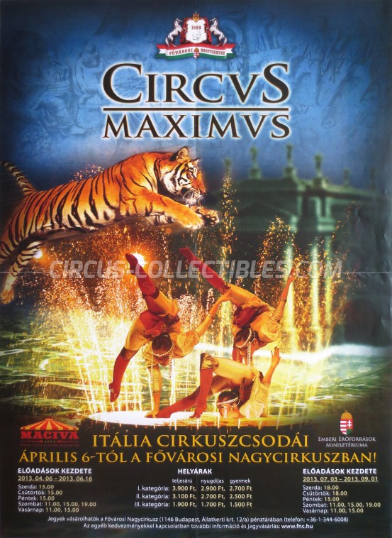 Fovarosi Nagycirkusz Circus Poster - Hungary, 2013